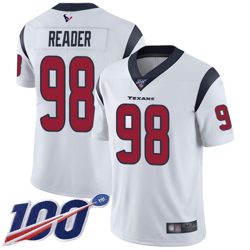 Houston Texans Limited White Men D J  Reader Road Jersey NFL Football #98 100th Season Vapor Untouchable